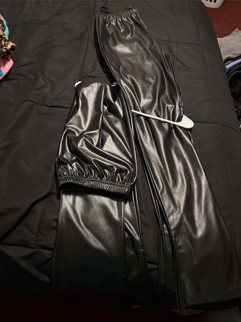 Women’s Black Faux Leather Pants